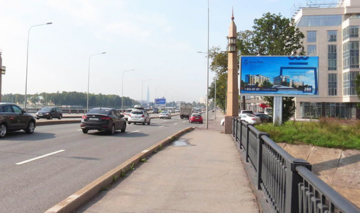 Щит на Ушаковской наб. 3 к.1 / Головинский мост; cторона А