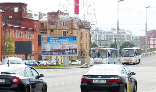 Билборд на Кантемировской ул. 3 к.1 / Кантемировский мост; cторона Б