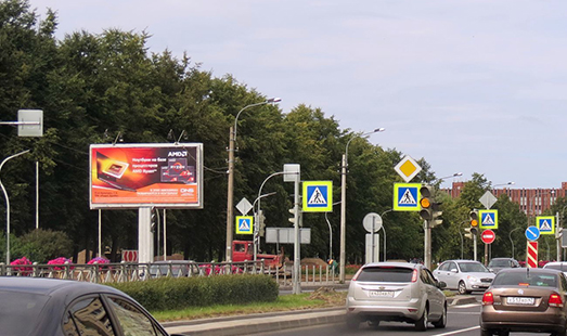 Билборд на Луначарского пр. / Демьяна Бедного ул., напротив; cторона Б
