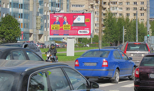 Билборд на Гражданском пр., д. 36 / Верности ул., напротив; cторона Б