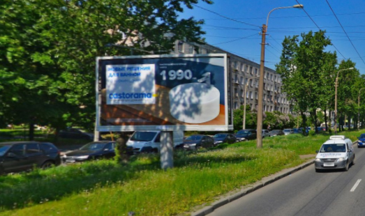 Билборд на Краснопутиловской ул., д. 84 / Конституции пл.; cторона Б