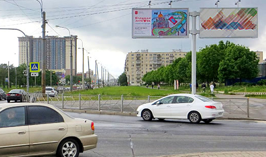Щит на Ярослава Гашека ул. / Бухарестская ул., д. 132, напротив; cторона А