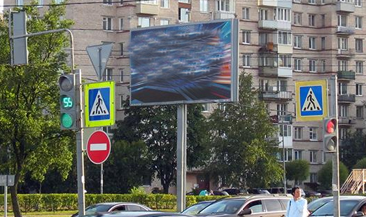 Билборд на ул. Орджоникидзе, Витебский пр., д. 65; cторона Б