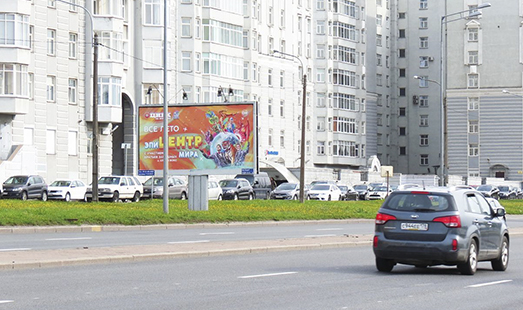 Билборд на Малоохтинском пр. 16 к.1, напротив; cторона Б