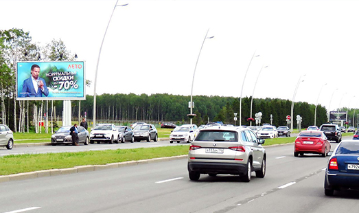 Билборд на Пулковском ш. 37 к.4 / дорога в «Пулково», уст.2; cторона Б