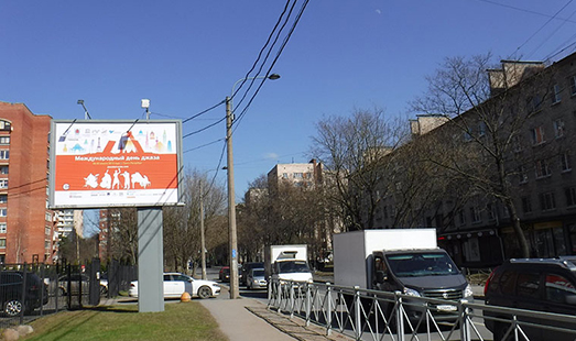 Ситиборд на ул. Рашетова, д. 3, напротив / Энгельса пр.; cторона Б