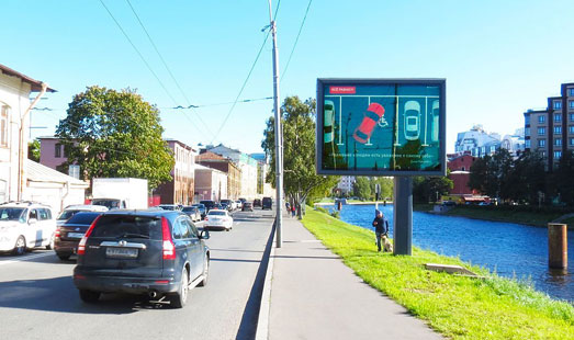 Ситиборд на Ждановской улице, напротив д. 41; мост Бетанкура; cторона А