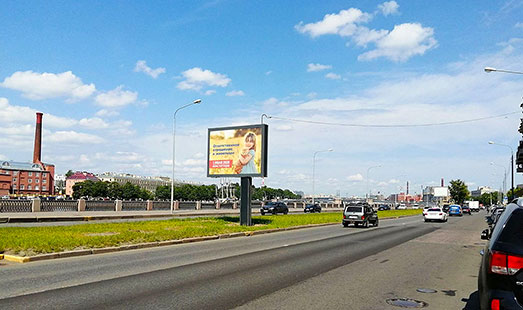 Реклама на ситиборде на Пироговской набережной, д. 15; cторона A2 (из центра)