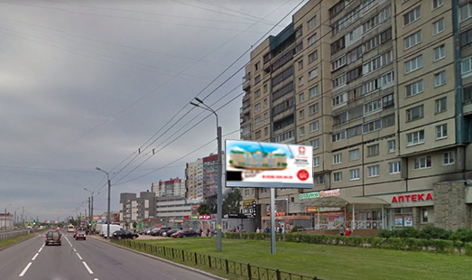 реклама на цифровом билборде на пр. Косыгина, д. 26
