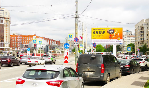 реклама на цифровом билборде на пр. Энгельса 111 к.1 / ст.м. Озерки (из центра)