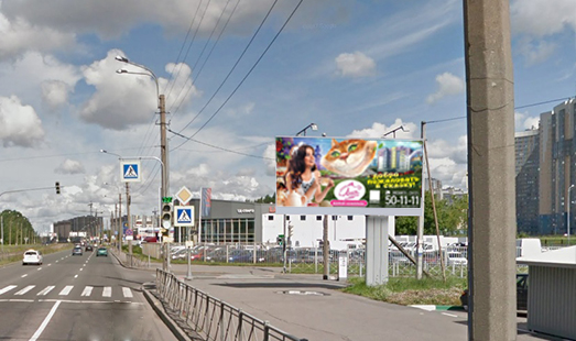 реклама на цифровом билборде на Дальневосточном пр., д. 22, корп. 1, ул. Антонова-Овсеенко