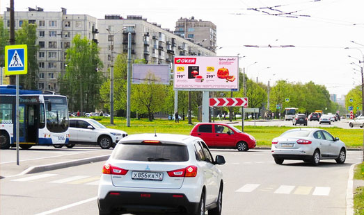 Реклама на цифровом билборде на Гражданском пр. / Северный пр.; cторона А1 (в центр)