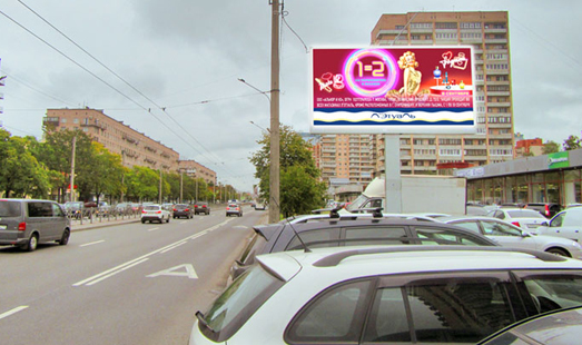 реклама на цифровом билборде на Ленинском пр., д. 129, корп. 6