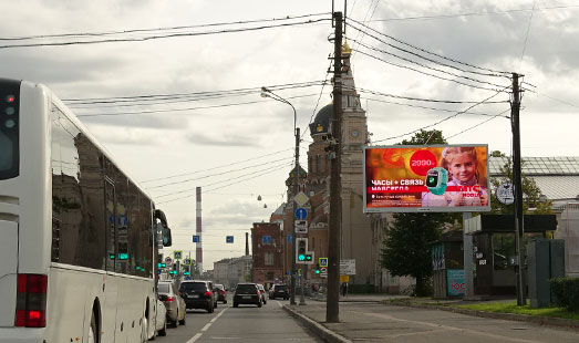 реклама на наб. Обводного канала, д. 118а / Варшавская пл.