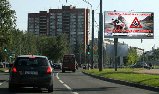 Реклама на цифровом билборде на Светлановском пр., Северный пр., д. 40; cторона А