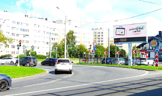 реклама на цифровом билборде на ул. Савушкина / Приморский пр. 97