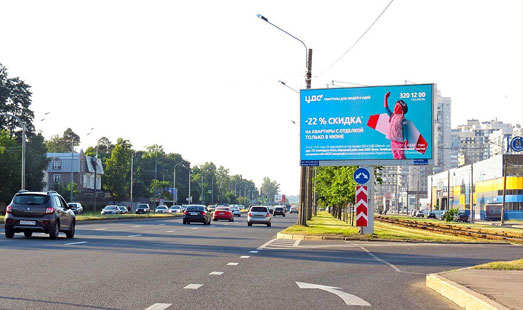 реклама на цифровом билборде на Выборгском ш. 56, напротив / Луначарского пр.