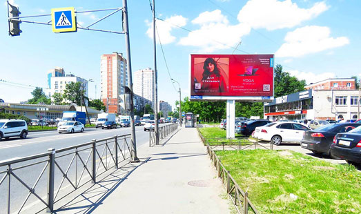 реклама на цифровом билборде на Дачном пр. 20 к.2 / Новаторов бульв.