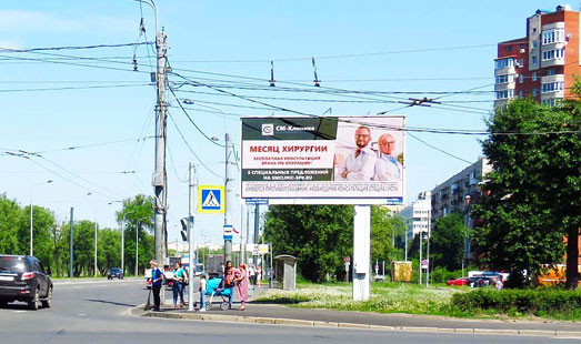 реклама на цифровом билборде на пр. Маршала Жукова / Ветеранов пр. 109 к.4