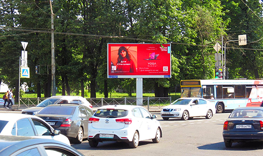 реклама на цифровом билборде на Кондратьевском пр. 40, напротив / Полюстрвский пр.