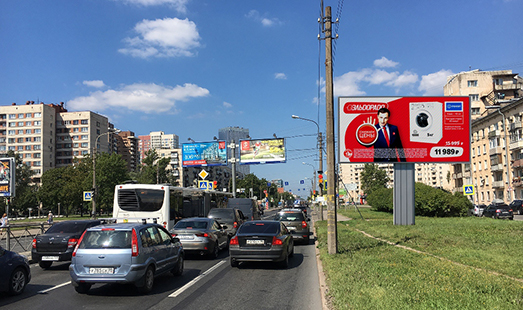 реклама на цифровом билборде на Краснопутиловской ул., д. 104