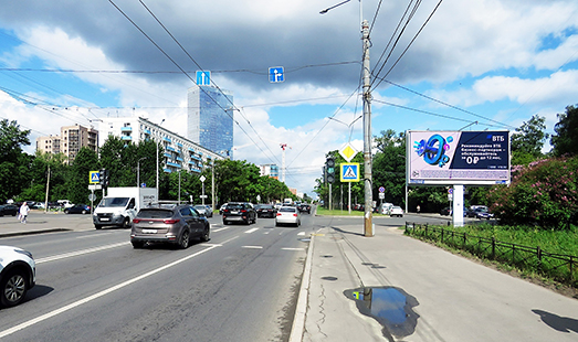 реклама на цифровом билборде на Краснопутиловской улице, д. 96; cторона А (от площади Победы)