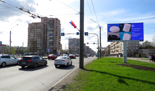 Реклама на цифровом билборде на Ленинском проспекте; проспект Народного Ополчения, д. 6; cторона А (от Московского проспекта)