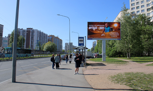 реклама на цифровом билборде на проспекте Маршала Блюхера, д. 14; Лабораторный проспект; cторона А (от Пискарёвского проспекта)