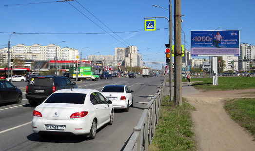 реклама на цифровом билборде на проспекте Маршала Жукова, д. 48, к. 1; проспект Стачек; cторона А (в центр)
