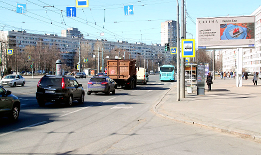 реклама на цифровом билборде на Наличной улице, д. 41; улица Нахимова; cторона А (от Большого проспекта В.О.)