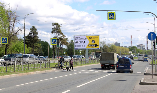 Диджитал билборд на проспекте Непокорённых; Амурская улица, д. 2; cторона А1 (к Пискарёвскому проспекту)