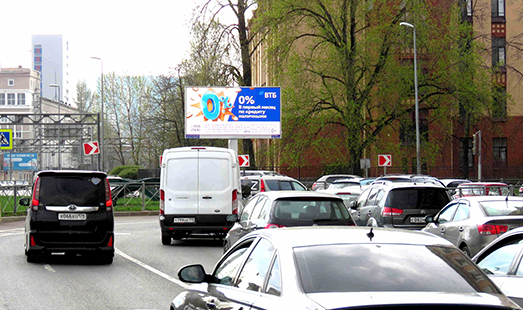 Реклама на цифровом билборде на проспекте Обуховской Обороны, д. 257; улица Бабушкина; cторона А (из центра)