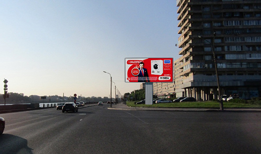 реклама на цифровом билборде на Октябрьской наб., д. 66, Народная ул.