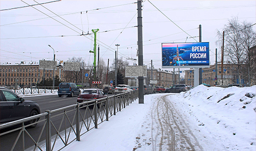 Диджитал билборд на пр-те Испытателей / пр-т Энгельса, 22; cторона А (к Светлановской пл.)