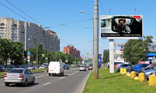 Реклама на цифровом билборде в Санкт-Петербурге на Коломяжском пр-те, 17, к. 1 / пр-т Испытателей, ТРК Сити Молл; cторона А