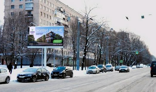 Реклама на цифровом билборде на 2-м Муринском пр., д. 6; cторона Б