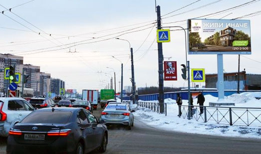 Реклама на цифровом билборде на Дальневосточном пр., Зольная ул., д. 11; cторона А