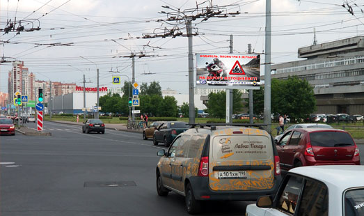 Реклама на цифровом билборде на Ленинском проспекте, д. 101, литера А; проспект Маршала Жукова; cторона А