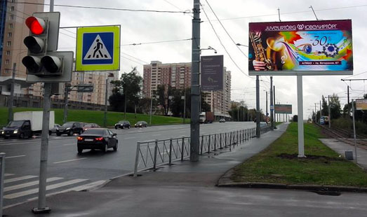Реклама на цифровом билборде на Маршала Жукова пр., д. 48, корп. 1, напротив, Петергофское шоссе; cторона А