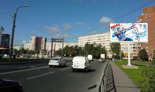 Реклама на цифровом билборде на Маршала Казакова ул., пр. Стачек, д. 91; cторона А