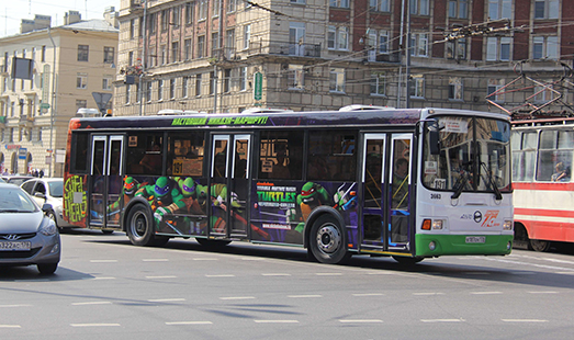 Оформление автобусов для бренда Черепашки Ниндзя