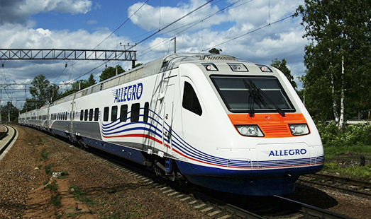 Реклама в поездах Allegro